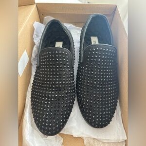 Steve Madden Black Studded Loafers